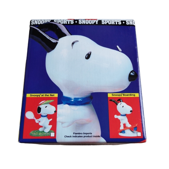 Peanuts Snoopy Baseball 1997 Ceramic Figurine By Flambro Imports - Picture 11 of 12